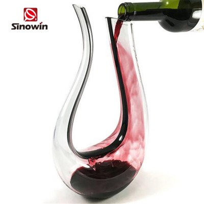 Wholesale New Style U Shape Different Dize Cheap Glass Wine Decanter