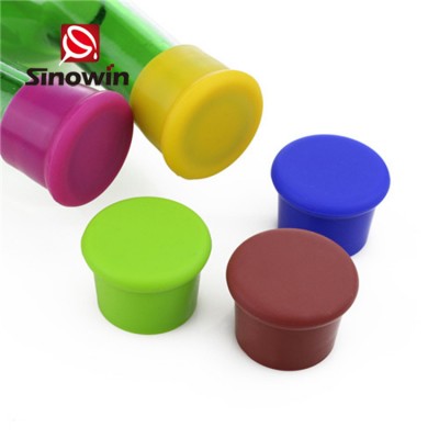 Amazon Selling Customized Logo Rubber Caps Mini Silicone Wine Bottle Stopper