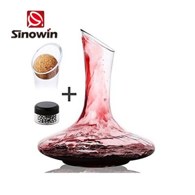 Premium Red Wine Carafe Wine Gifts 100% Lead Free Crystal Glass Horn Decanter